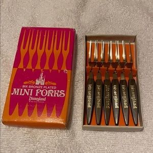 Vintage Disneyland bronze plated mini forks